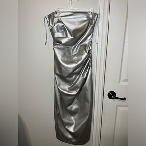 Metallic Silver Dress